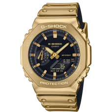 Casio G-Shock GM-2100YMG-9AER Ανδρικό Αναλογικό-Ψηφιακό Ρολόι Χρυσό με Μαύρο Καντράν, Μεταλλική Κάσα και Αντοχή στο Νερό 200m